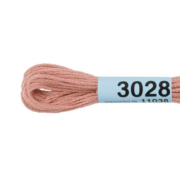 Нитки для вышивания Gamma мулине (0820-3070) 100% хлопок 24 x 8 м цв.3028 молочный шоколад