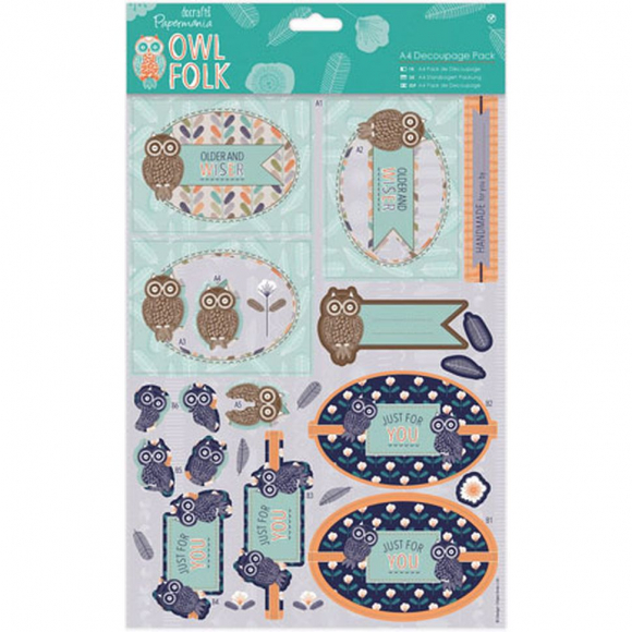 91537_Набор бумаги с высечкой "Старше и мудрее" Owl Folk