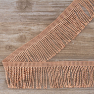 62184_Бахрома витая, 60 мм, цвет розово-коричневый светлый