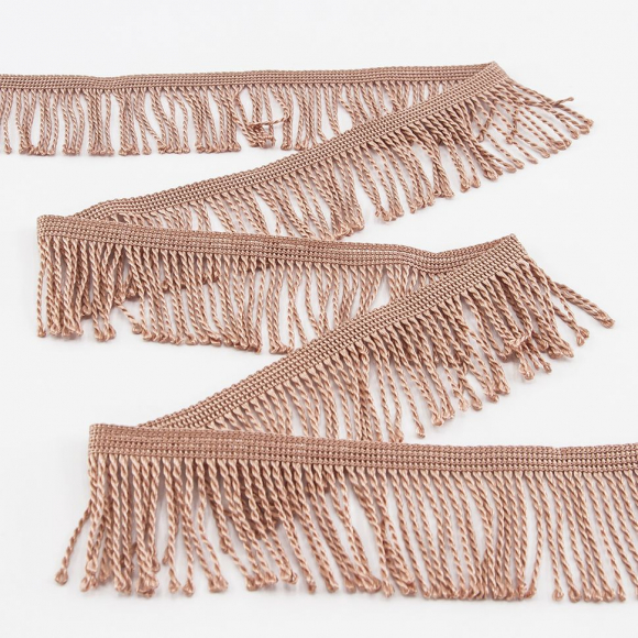 Бахрома витая, 60 мм, цвет розово-коричневый светлый Бахрома витая, 60 мм, цвет розово-коричневый светлый