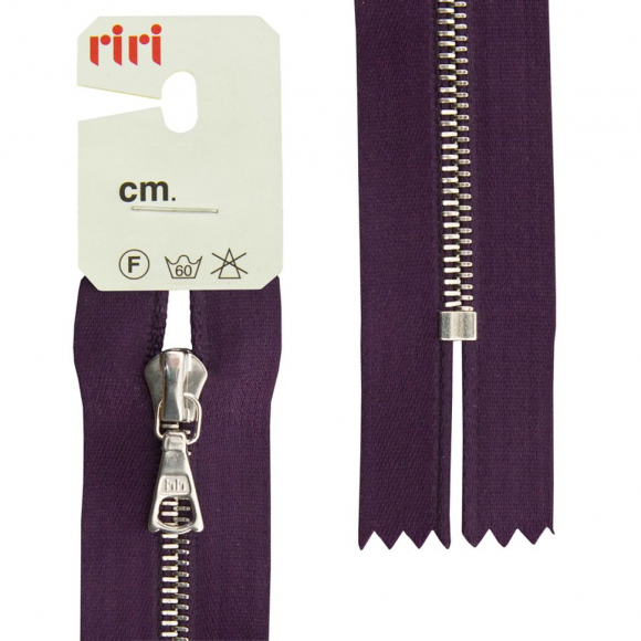 29480_Молния металл, Ni, неразъёмная, на атласной тесьме, 4 мм, 18 см, цвет 2510, темно-фиолетовый 29480_Молния металл, Ni, неразъёмная, на атласной тесьме, 4 мм, 18 см, цвет 2510, темно-фиолетовый