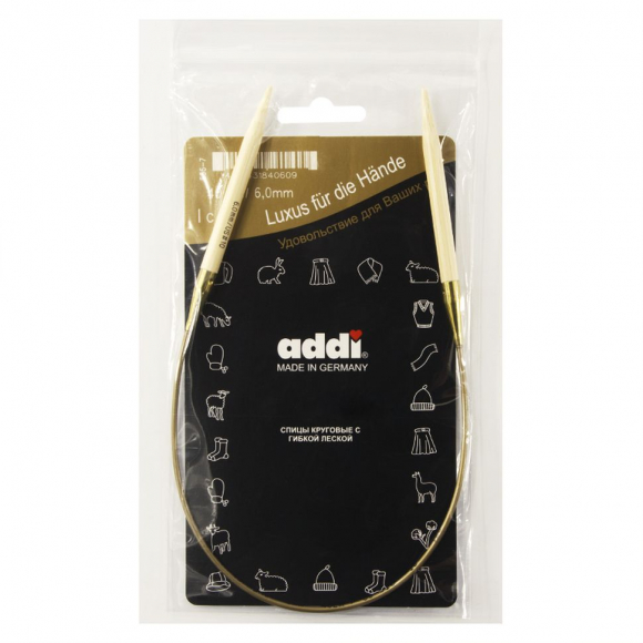 157719_Спицы, круговые, бамбук addiNature BAMBOO №6, 40 см