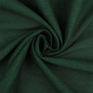 Ткань льняная 190 г/м? лен 40%, вискоза 60% шир.140 см арт.TBY.Li.1002.09 цв.09 т.зеленый уп.5м