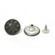 Пуговицы джинсовые 17мм 8 звезд цв. оксид уп. 1000шт