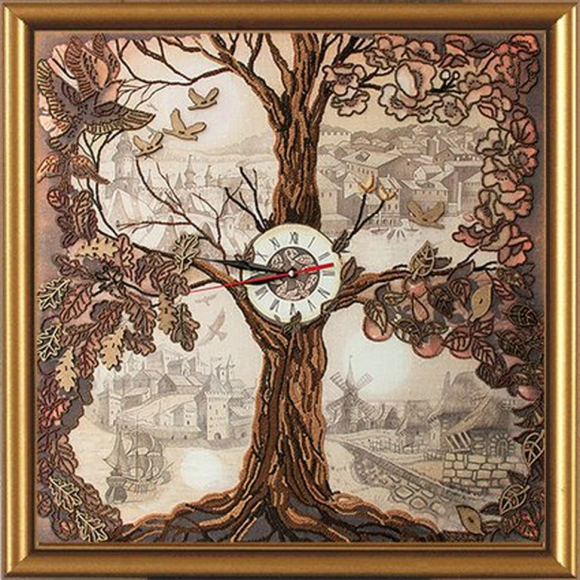 Набор для вышивания бисером НОВА СЛОБОДА арт.ЕМ1001 Дерево-часы 50х50 см Набор для вышивания бисером НОВА СЛОБОДА арт.ЕМ1001 Дерево-часы 50х50 см