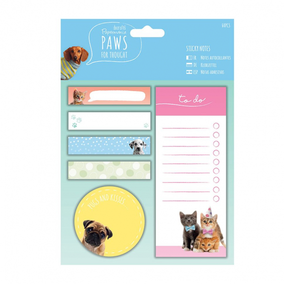 111744_Набор стикеров "Paws for Thought", 60 шт