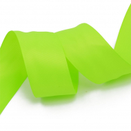 Лента Ideal репсовая в рубчик шир.38мм цв. 544 флуор.салатовый уп.27,42м