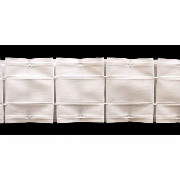 Лента шторная 65мм сборка:карандаш арт.9с744 цв. белый рул. 50м