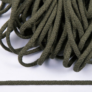 Шнур круглый х/б 08мм с наполнителем ШП-8 цв. 021 хаки уп.100 м