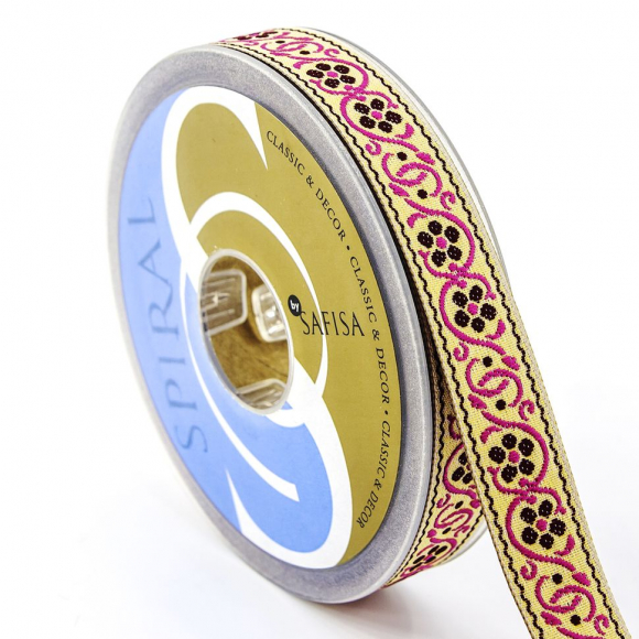 Лента жаккард SAFISA, 15 мм, 15 м, цвет 01