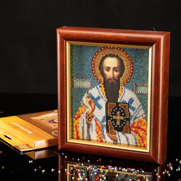 Набор для вышивания бисером КРОШЕ арт. В-325 Св.Василий 12x14,5 см