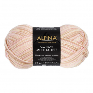 Пряжа ALPINA COTTON MULTI PALLETE (50% хлопок, 50% акрил) 10х50г/205м цв.02 молочный-бежевый-св.розовый