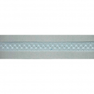 99205_Мерсеризованное хлопковое кружево, 20 мм, цвет светло-голубой