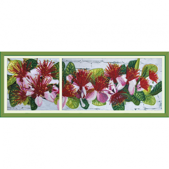 Набор для вышивания бисером НОВА СЛОБОДА арт.ДК6501 Ветка фейхоа 72х25 см