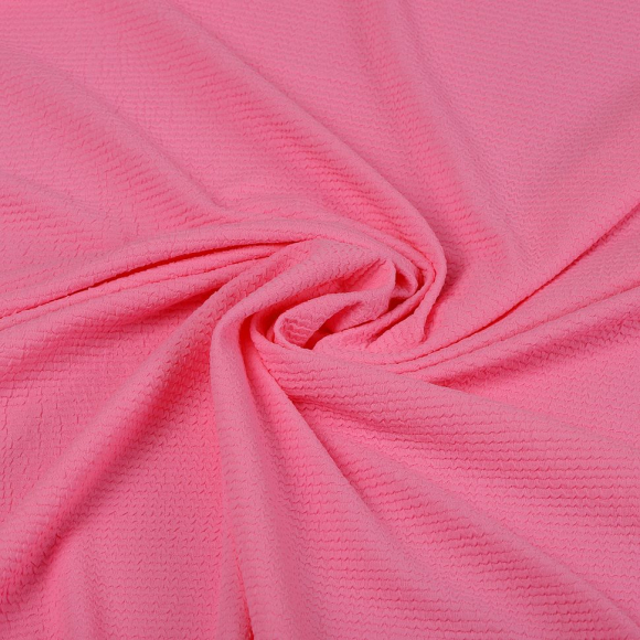 Ткань трикот. Бифлекс жатка арт.ODJ-240-16 240г/м? 86% нейлон 14% спандекс шир.150см цв.16 розовый уп.50м