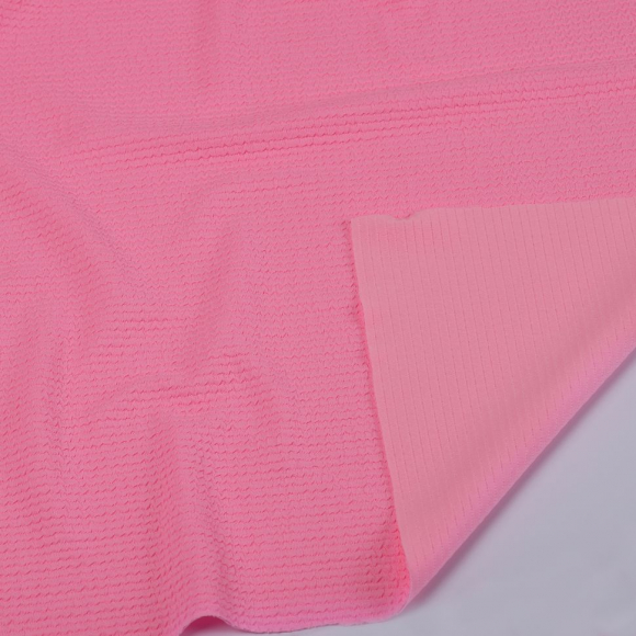 Ткань трикот. Бифлекс жатка арт.ODJ-240-16 240г/м? 86% нейлон 14% спандекс шир.150см цв.16 розовый уп.50м