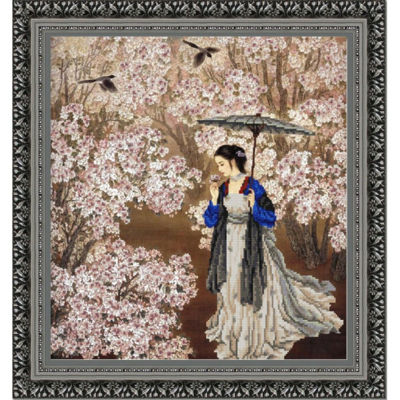 Рисунок на ткани (Бисер) КОНЁК арт. 9839 В саду 40х40 см