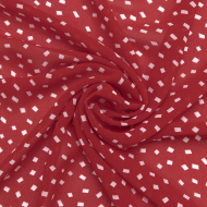 Ткань Креп-шифон 85 г кв.м 100% полиэстер шир.145 см арт.Р.34045.03 цв.03 красный уп.30м Ткань Креп-шифон 85 г кв.м 100% полиэстер шир.145 см арт.Р.34045.03 цв.03 красный уп.30м