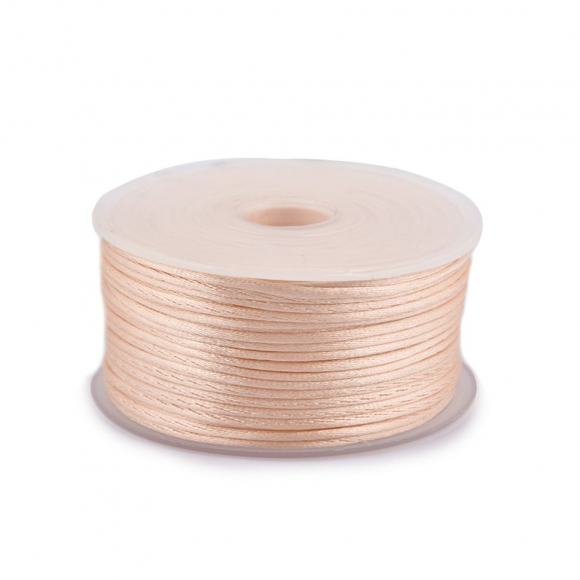 Шнур TBY атласный круглый 2мм цв.3064 песочный уп.50м Шнур TBY атласный круглый 2мм цв.3064 песочный уп.50м