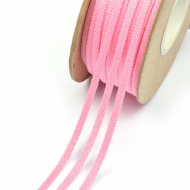 Шнур плоский х/б 05мм 6647К цв.розовый уп.50м