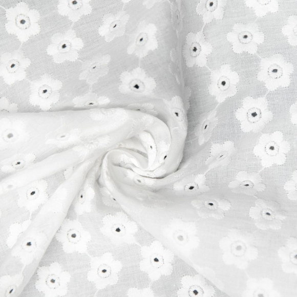 Ткань шитье 130 г кв.м 100% хлопок шир.130 см арт.Р.19942.02 цв.02 белый уп.30м