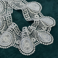 Кружево арт.TBY LC-GL08 шир.85мм цв.серебро уп.9,14м