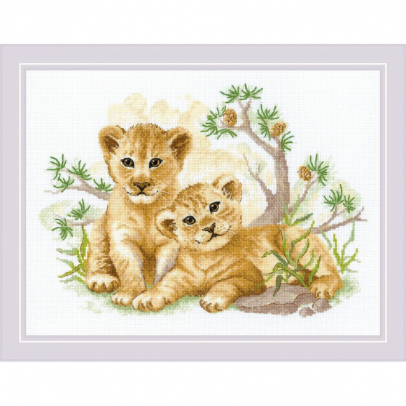 Набор для вышивания РИОЛИС арт.2046 Дети саванны 30х40 см