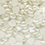 Полужемчужины MAGIC 4 HOBBY перламутр в форме Сердца 10х10 мм цв.41 белый уп.20г (88шт)