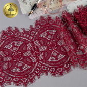 Кружево реснички KRUZHEVO арт.TBY 90003 шир.160мм цв.178 бордовый уп.30м (по 3м)