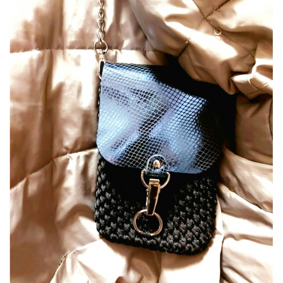 Набор для мини-сумки цв.бирюзовый (нат.кожа)