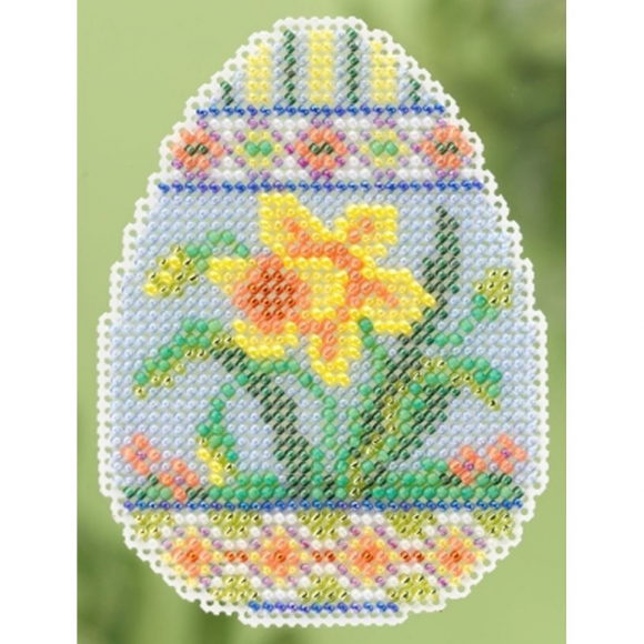 Набор для вышивания бисером MILL HILL Нарцисс 6х6 см