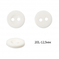 Пуговицы пластик арт.TBY.378.12.WH цв.белый, 20L-12,5мм, 2 прокола, 200шт