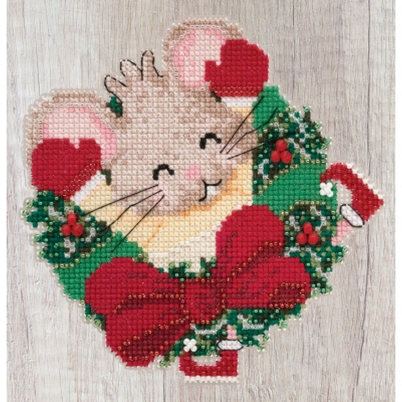 Набор для вышивания MILL HILL Мышка Пэтси 12х12 см