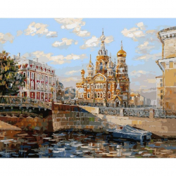 Картины по номерам Белоснежка арт.БЛ.054-AB Вид со стороны Мойки на Спас-на-крови 40х50 см