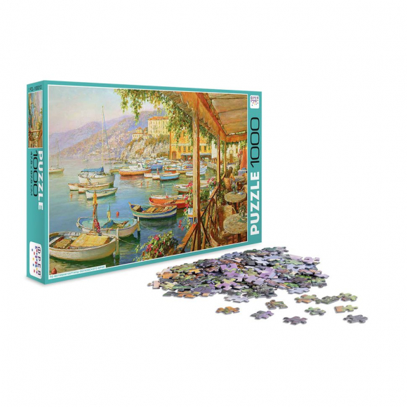 Пазл ФРЕЯ арт.PZL-1000/12 Завтрак в кафе у причала 68х48 см