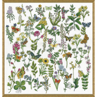 Набор для вышивания DESIGN WORKS арт.3424 Красота Ботаники 56х56 см
