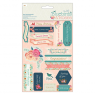 163339_Набор высеченных наклеек "Птицы и розы"