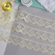 Кружево на сетке KRUZHEVO арт.TR.8B0110 шир.40мм цв.02 молочный уп.9м