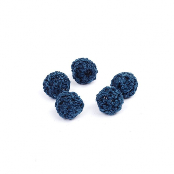 Бусины текстильные MAGIC HOBBY арт.MG-E8409-12 цв.5 ?10мм уп.5шт