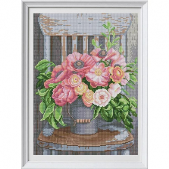 Рисунок на ткани (Бисер) КОНЁК арт. 1426 Садовый букет 29х39 см