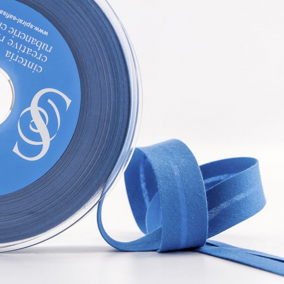 Косая бейка хлопок/полиэстер 20 мм, 25 м, цвет 42, голубой темный Косая бейка хлопок/полиэстер 20 мм, 25 м, цвет 42, голубой темный