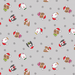 176496_Ткань "Dog Heads" Christmas 21 Yappy!