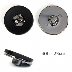 Пуговицы пластик TBY.J.8937A цв.01 черный 40L-25мм, на ножке, 100шт