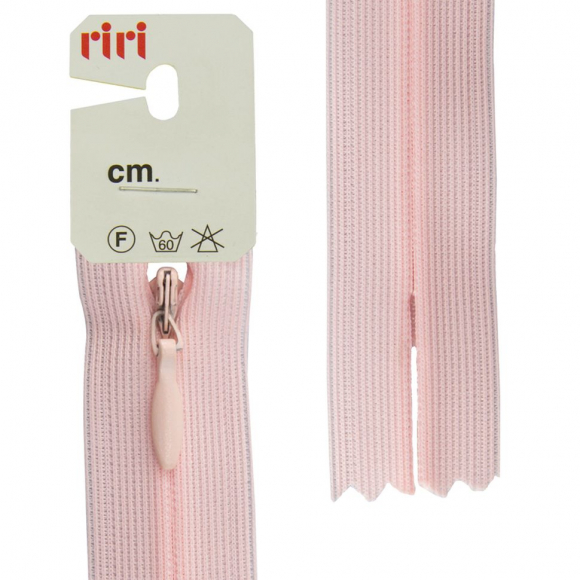 30686_Молния потайная неразъемная, Т3, 18 см, цвет 2417, розовый светлый