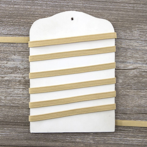 Резинка 6,6 мм, цвет бежевый