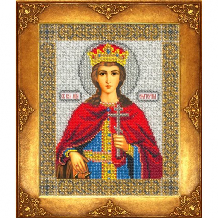 Набор для вышивания бисером РУССКАЯ ИСКУСНИЦА арт.317 БИ Св. Екатерина 18х22,5 см