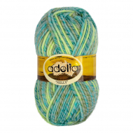 Пряжа ADELIA NELLY (70% шерсть, 30% акрил) 5х100г/100м цв.11 св.голубой-св.зеленый