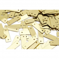 Пайетки россыпью арт.TBY-FLK361 6х19мм цв.006 золотой уп.50г