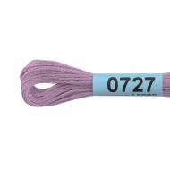 Нитки для вышивания Gamma мулине (0207-0819) 100% хлопок 24 x 8 м цв.0727 серо-сиреневый