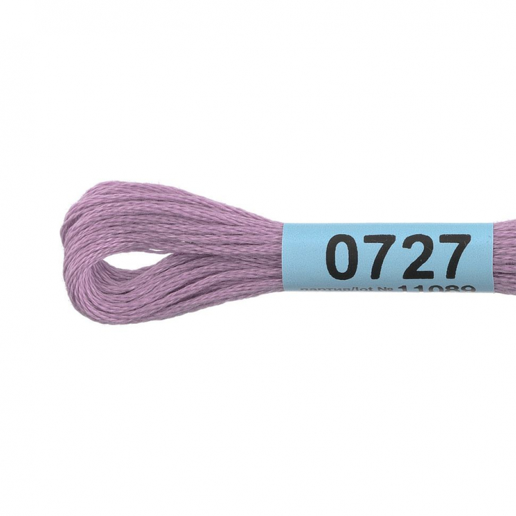 Нитки для вышивания Gamma мулине (0207-0819) 100% хлопок 24 x 8 м цв.0727 серо-сиреневый